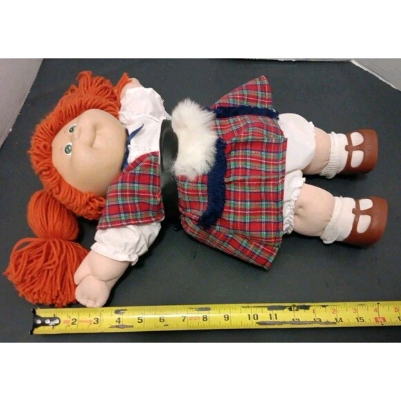 RARE!! VINTAGE 1982 ANN GRETA CABBAGE PATCH DOLL RED HAIR GREEN EYES Scotland - Picture 5 of 6